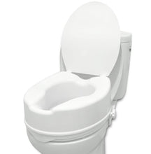 Load image into Gallery viewer, PEPE Mobility Raised Toilet Seat with Lid for Elderly 6" High, Fits Round and Elongated up to 15" Wide, Commode Seat with Sturdy Brackets, Medical Aid