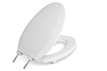 Load image into Gallery viewer, Centoco 2 inch Raised Toilet Seat for Seniors, Elongated, Closed Front with Cover, Plastic, Made in the USA, HL800STS-001, White