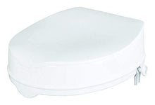 Load image into Gallery viewer, Homecraft Savanah Raised Toilet Seat with Lid, 4" Elevated Seat for Seniors, Universal Fit for Most Standard Toilets, Portable & Tool-Free, Seat Riser, Ergonomic Design, White
