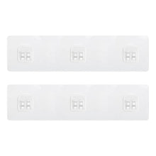 Load image into Gallery viewer, DOCMON 2 Pack Shower Caddy Adhesive Replacement, 3 Hooks Thick Shower Shelf Adhesive, Waterproof Shower Bath Toy Storage Orgainzer Hooks Strips for Kitchen Racks, Bathroom Storage, Shower Basket
