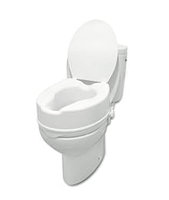 Load image into Gallery viewer, PEPE Mobility Raised Toilet Seat with Lid for Elderly 6" High, Fits Round and Elongated up to 15" Wide, Commode Seat with Sturdy Brackets, Medical Aid