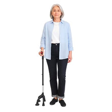 Load image into Gallery viewer, KMINA Quad Crutch for Women and Men (Sturdy 3.3 lbs), 4 Prong Forearm Crutches for Stability and Support