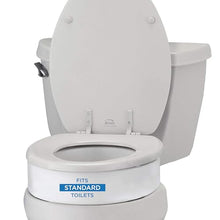 Load image into Gallery viewer, NOVA Raised Toilet Seat for Seniors & Post-Surgery Recovery – Standard Bolt-On Under-Seat Design Uses Existing Toilet Seat & Lid, 3.5” Elevation, 300 lb Capacity, Durable Plastic, Easy Install