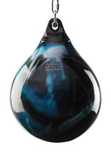 Load image into Gallery viewer, Aqua Training 190 lb. Punching Bag, 21" Water Filled Teardrop Shape for Boxers of All Skill Levels, Vinyl Construction, Ceiling Mount or Stand Compatible, UV Resistant, Bad Boy Blue – 2020136388