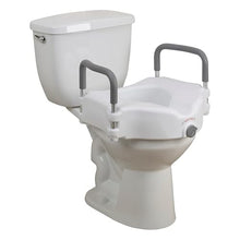 Load image into Gallery viewer, Drive Medical 2-in-1 Raised Toilet Seat with Removable Padded Arms - Elevated Bathroom Safety Support