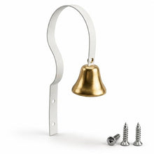 Load image into Gallery viewer, GoldTiger Fixed Metal Dog Doorbell for Potty Training - Heavy Duty Steel Wall Mounted Dog Bell for Door to Ring to Go Outside - Professional Puppy Housebreaking Communication Tool, No Snag (White)