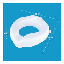 Load image into Gallery viewer, Carex Raised Toilet Seat with Extra Wide Opening - Toilet Seat Riser and Handicap Toilet Seat, White, 1 Count
