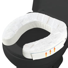 Load image into Gallery viewer, XYRONICA Toilet Seat Riser Cushion, 2 Inch Soft Padded Toilet Seat Cushion for Seniors, Plush Top with Easy-Clean Leather Cover, Adds Comfort and Height for Low Toilets, Mobility Support