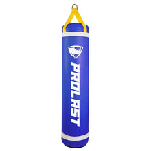 Load image into Gallery viewer, PROLAST Heavy Punching Kicking Bag for Adults, Boxing, MMA, Martial Arts, Muay Thai, Strength Training Equipment, Filled, 5ft, 100 lbs, Vertical Logo, Blue