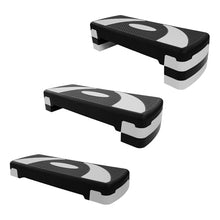 Load image into Gallery viewer, BalanceFrom Aerobic Step Platform Trainer with Adjustable 3-Level Risers, 400 Pound Weight Capacity – Non-Slip Exercise Stepper for Cardio, Strength, and Fitness Workouts at Home or Gym