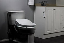 Load image into Gallery viewer, ALPHA BIDET JX2 Elongated Bidet Toilet Seat, White, Endless Warm Water, *NEW* Bowl Mist, LED Light, Quiet Operation, Wireless Remote, Stainless Steel Nozzle, Sittable Lid, 3 Year Warranty
