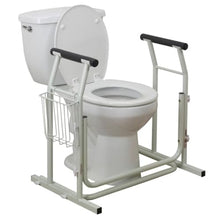 Load image into Gallery viewer, Drive Medical RTL12079 Toilet Safety Frame, Bathroom Grab Bar for Toilets, Freestanding Toilet Rail for Stability, For Users Up to 300 Pounds, White