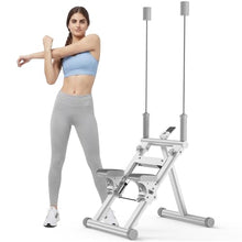 Load image into Gallery viewer, Stair Stepper for Home,Vertical Climber Step Machine with Stable Triangular Frame, 3-Level Resistance & Pedal Adjustment,LCD Monitor, Device Holder, Detachable Handrail, 300 LBS White