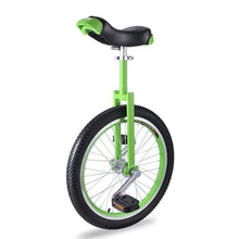 Load image into Gallery viewer, Wheel Unicycles Adults Wheel Trainer Unicycle, 20 Inch Unicycle for Adults Kids, Steel Frame, One Wheel Balance Exercise Fun Bike (Green)