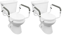 Load image into Gallery viewer, Carex Toilet Safety Frame - Toilet's Safety Rails with Adjustable Width - Toilet Rails for Elderly, Handicap, Home Health Care Equipment After Surgery, Supports 300lbs (Pack of 2)
