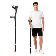 Load image into Gallery viewer, Folding Forearm Crutche for Adults - 10-Level Adjustable Telescopic, Lightweight Aluminum and TPR