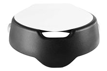 Load image into Gallery viewer, KMINA 4 Inch Soft Raised Toilet Seat with Lid, 300 lb Capacity, Fits Round & Compact Elongated Bowls up to 15" Wide, Tool-Free Clamp-On Riser, Black