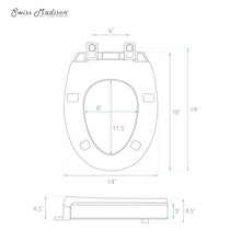 Load image into Gallery viewer, Swiss Madison Ryse 3 in. Raised Elongated Soft Close ADA Compliant Toilet Seat in Glossy White