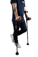 Load image into Gallery viewer, KMINA Forearm Crutches for Adults (x2 Units), Open Cuff, Extra Comfort with Hand Grip and Wide Tip