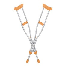 Load image into Gallery viewer, monicare Underarm Crutches for Youth 4'6" - 5'2" Aluminum Adjustable Lightweight Ergonomic Walking Crutches