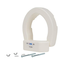 Load image into Gallery viewer, VMS Deluxe Bolt-On Hinged Raised Toilet Seat - Available in Elongated & Standard Styles, 300 lbs Weight Capacity (Standard)