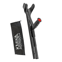 Load image into Gallery viewer, KMINA Foldable Forearm Crutch of Carbon Fiber (x1 Unit), Open Cuff, Lightweight, Folding Crutches