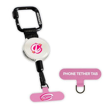 Load image into Gallery viewer, ClutchLoop Anti-Theft Phone Tether - Universal Adhesive Anchor, Retractable Steel Line and Locking Carabiner (Pinkie)