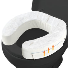Load image into Gallery viewer, XYRONICA Toilet Seat Riser Cushion, 3 Inch Padded Toilet Seat Cushion for Seniors, High-Density Foam with Velcro Fastening, Stable & Non-Slip, Fits Standard & Elongated Toilets