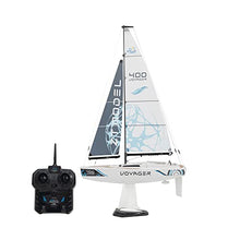 Load image into Gallery viewer, PLAYSTEAM Voyager 400 2.4GHz RC Motor Powered Sailboat in Blue - 26" Tall