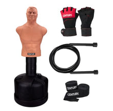 Load image into Gallery viewer, Century BOB Body Opponent Bag | Freestanding Punching Bag Dummy | Adjustable Kickboxing Mannequin | Training Bag for Martial Arts & Boxing - S/M Gloves Combo (2 Boxes)