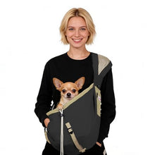 Load image into Gallery viewer, Dog Carrier Sling,Dog Carriers for Small Dogs & Cats Under 20 lbs,Puppy Carrying Backpack Pet Purse with Pockets,Adjustable Shoulder Strap,Hands Free for Travel (Black)