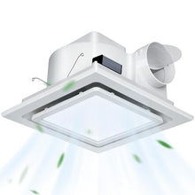Load image into Gallery viewer, Gopper Ultra Quite Bathroom Exhaust Fan with Light, 120CFM, 1.0 Sones, 6500K, 1000LM, Easy Install, Energy Efficient, 10x10 Mount Ceiling Ventilation Fan