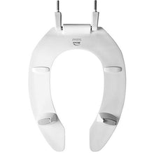 Load image into Gallery viewer, BEMIS 2L2155T 000 Medic-Aid 2" Lift Raised Open Front Plastic Toilet Seat, ELONGATED, Long Lasting Solid Plastic, White