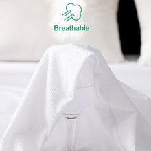 Load image into Gallery viewer, Full Size Waterproof Mattress Cover, Premium Terry Top Mattress Cover, Breathable, Noiseless, Cooing & Machine-Washable Bed Cover with 21" Deep Pocket