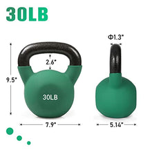 Load image into Gallery viewer, RitFit Neoprene Coated Kettlebell Weight Set, Solid Cast Iron, 5-15 LB (5+10+15 LB)
