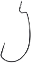 Load image into Gallery viewer, Gamakatsu 25 Pack EWG Offset Worm Hook (Black, 4/0), Model Number: 58414-25
