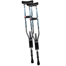 Load image into Gallery viewer, York Nordic - Spring Cushion Crutches Perfect for Sports Injuries and Travel - Heights 4'7" to 6'6" - Adjust Down to 22" for Travel