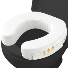 Load image into Gallery viewer, XYRONICA 3" Raised Toilet Seat Cushion, Firm High-Density Foam Toilet Seat Riser, Waterproof Cover, Secure Hook & Loop, Easy-Clean Support, Fits Standard & Elongated Toilets