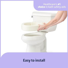 Load image into Gallery viewer, Medline Elongated Hinged Toilet Seat Riser, 3.5 inch, 400 lb Weight Capacity, White - Ideal Mobility Aid for Elderly, Disabled, and Medical Patients, Enhances Bathroom Safety