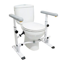 Load image into Gallery viewer, KMINA Toilet Safety Rails for Seniors, Heavy Duty Frame with Handles, Adjustable Height and Width, Handicap Grab Bars