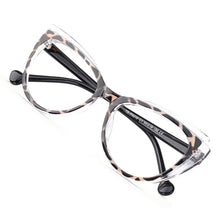Load image into Gallery viewer, DOERAYMI Blue Blockers Glasses for Women, Bluelight Glasses with Cat Eye Frame for Style, Comfort, Eye Strain Relief (Cat Eye, Black and white)