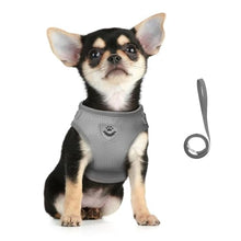 Load image into Gallery viewer, FEimaX Dog Harness and Leash Set for Walking, Soft Mesh Adjustable Easy Control Lightweight Cat Vest Harnesses with Reflective Strips, Escape Proof Small Dogs Cats Vests (Grey, X-Small)