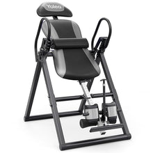 Load image into Gallery viewer, YOLEO Inversion Table for Back Pain 2026 Foldable Inversion Table w/Removable Lumbar Pad, Reversible Ankle Holders, Easy Assembly (Silver)