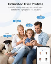 Load image into Gallery viewer, RENPHO Smart Scale for Body Weight, Weight Scale with 7-in-1 Large Display for BMI, Body Fat, Muscle Mass, 13 Body Composition, High Accurate Bluetooth Scale, 500lbs, 11.8", Elis 2XL
