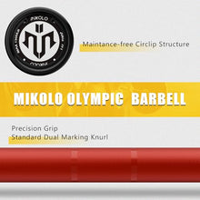 Load image into Gallery viewer, Mikolo 7ft Olympic Barbell, Barbell for Weightlifting and Powerlifting 45lb, - (combo 1)