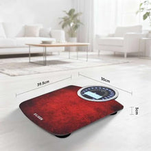 Load image into Gallery viewer, EILISON Highly Advance 2-in-1 Digital & Analog Weighing Scale for Body Weight-400lbs, 4 High Precison GX Sensor Accurate, Thick Tempered Glass, Extra Large Display (Red)