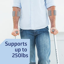 Load image into Gallery viewer, Medline Aluminum Forearm Crutches, Adult, Pack of 2