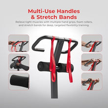 Load image into Gallery viewer, Sunny Health & Fitness Full Body Stretch Machine, Versatile Padded Trainer Back Stretcher, Stretching Equipment with Pivoting Seat, Self-Leveling Pedals, and Multi-Use Handlebar - SF-BH621002