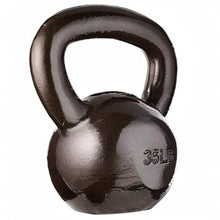 Load image into Gallery viewer, Amazon Basics Cast Iron Kettlebell for Strength Training, Wide Handle with Comfortable Grip, 35 Pounds, Black