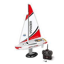 Load image into Gallery viewer, PLAYSTEAM Voyager 280 RC Controlled Wind Powered Sailboat in Red - 17.5" Tall